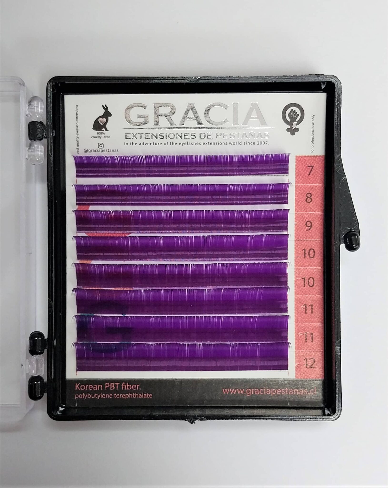 GRACIA GO Pestañas PURPLE CITY CC 0.07- MIX - 8 LINEAS - Imagen 4