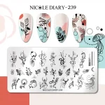 NICOLE DIARY Placa de Stamping Metalica #8
