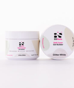 BSNAILS Gel Builder Soft Cover Autonivelante GLITTER WHITE 30 ML