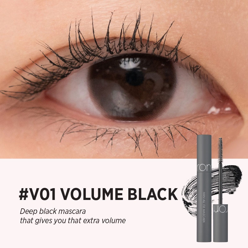 ROM&ND FIX MASCARA - Máscara Pestañas #V01 VOLUME BLACK - Imagen 2