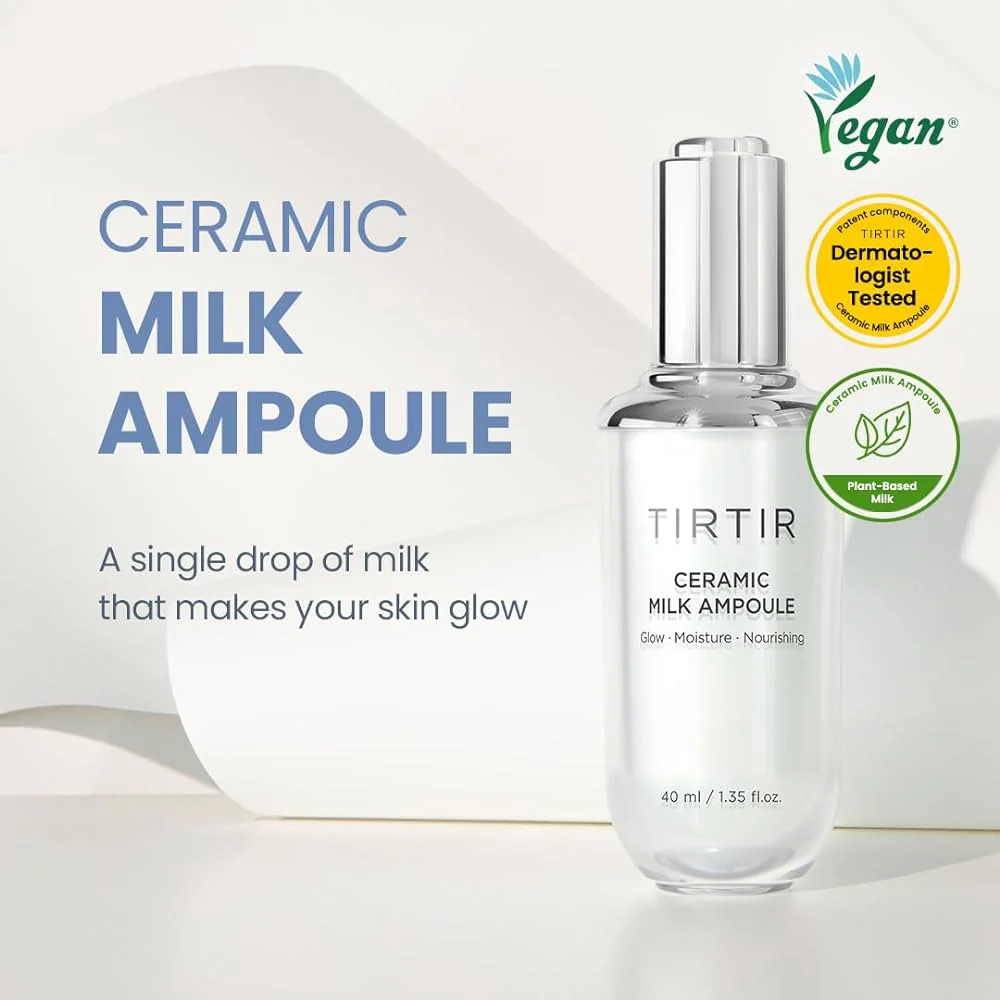 TIRTIR Ceramic Milk Ampoule - Serum Hidratante Iluminador 40ml - Imagen 2