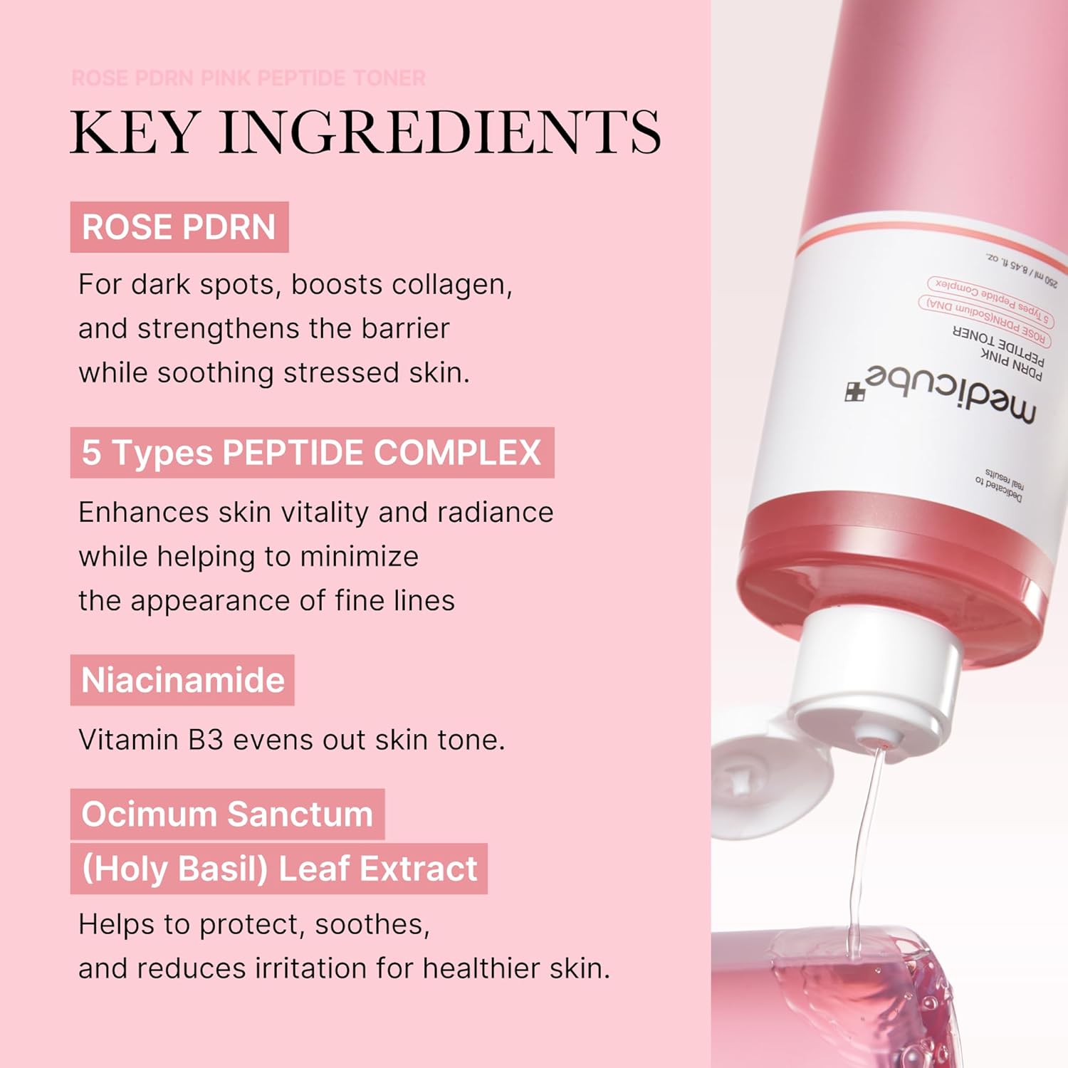 MEDICUBE PDRN Pink Cica Soothing Toner - Tonico Iluminador