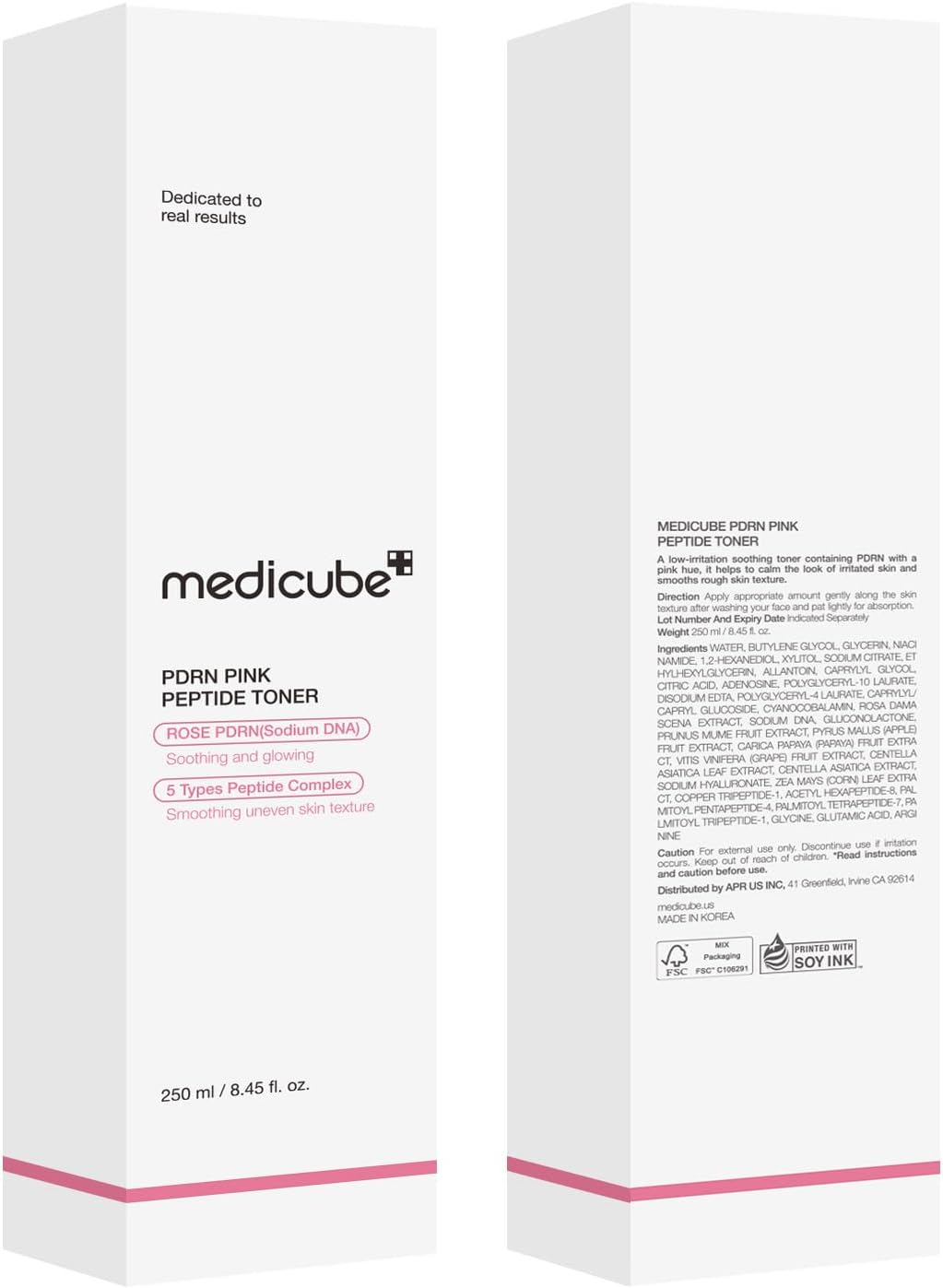 MEDICUBE PDRN Pink Cica Soothing Toner - Tonico Iluminador