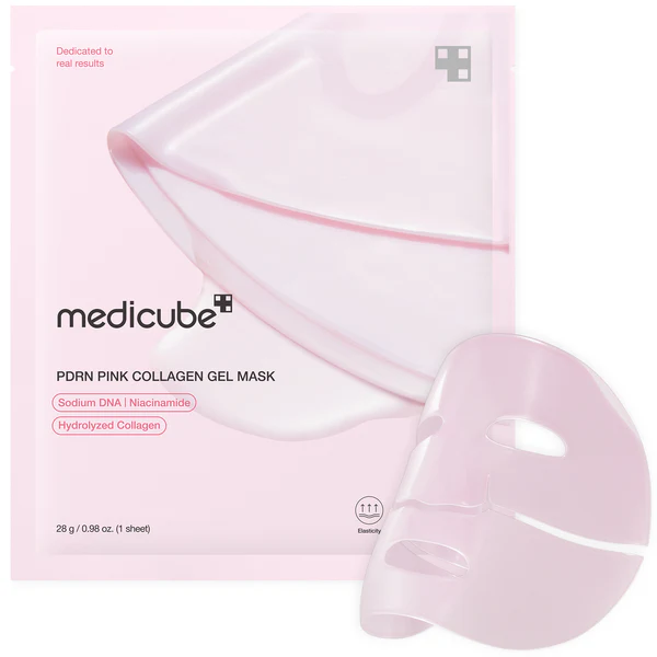 MEDICUBE PDRN Pink Collagen Gel Mask - Mascarilla Antiage - Imagen 8