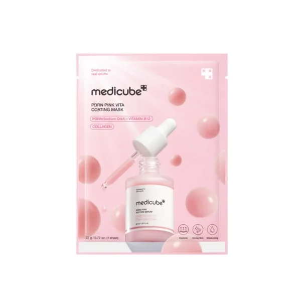 MEDICUBE PDRN Pink Vita Coating Mask – Mascarilla Revitalizante Facial 1 pieza
