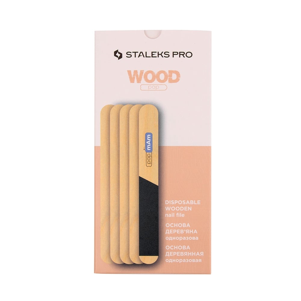 STALEKS Base para Lima Desechable de Madera - 50 piezas