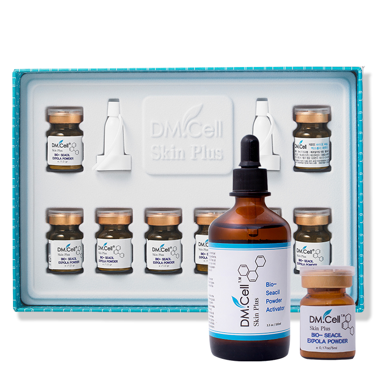 DM.CELL - Bio Seacil Exfola Powder Kit - Peeling de Algas 8 Ampollas + Activador 100ml