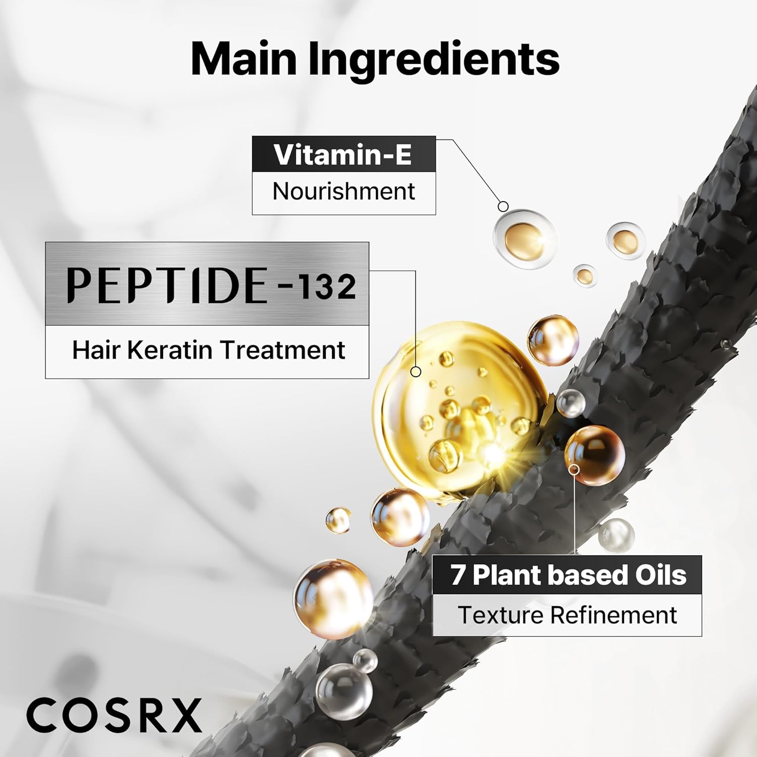 COSRX Peptide-132 Ultra Perfect Hair Oil Serum - 28ml - Imagen 3