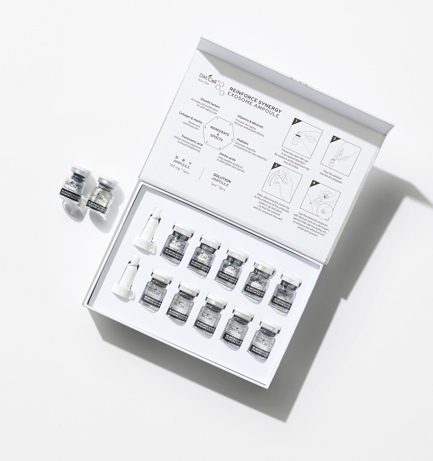 DM.CELL - Reinforce Exosome Ampoule Kit - 5 Ampollas x 100 mg + Activador