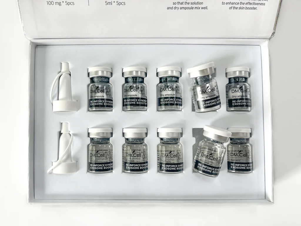 DM.CELL - Reinforce Exosome Ampoule Kit - 5 Ampollas x 100 mg + Activador - Imagen 2