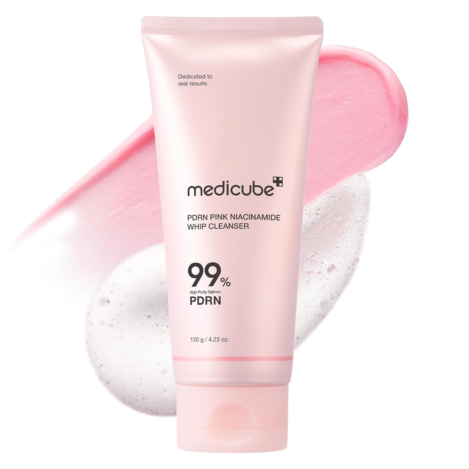 MEDICUBE - PDRN Pink Niacinamide Whip Cleanser - Jabón de Limpieza 120g