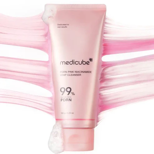 MEDICUBE - PDRN Pink Niacinamide Whip Cleanser - Jabón de Limpieza 120g - Imagen 2