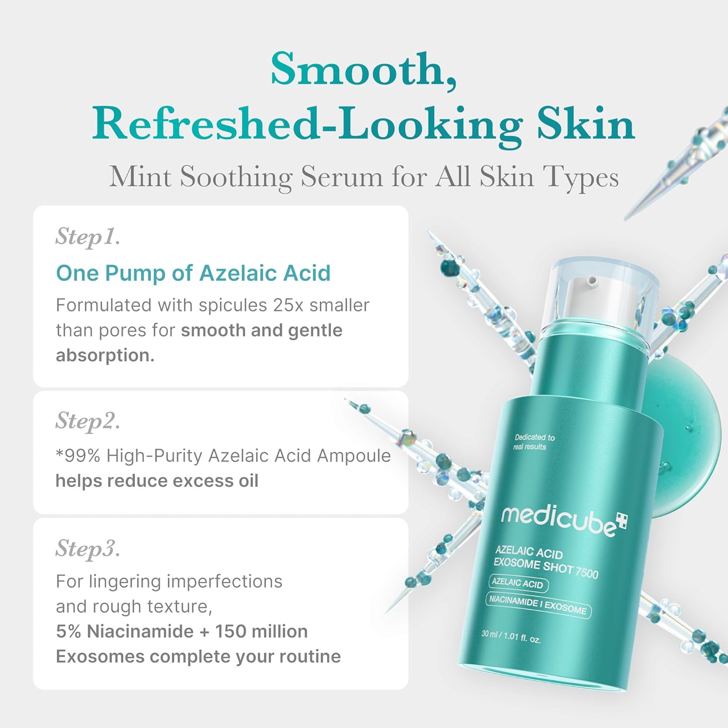 MEDICUBE - Azelaic Acid Exosome Shot 7500 - Serum 30ml - Imagen 2