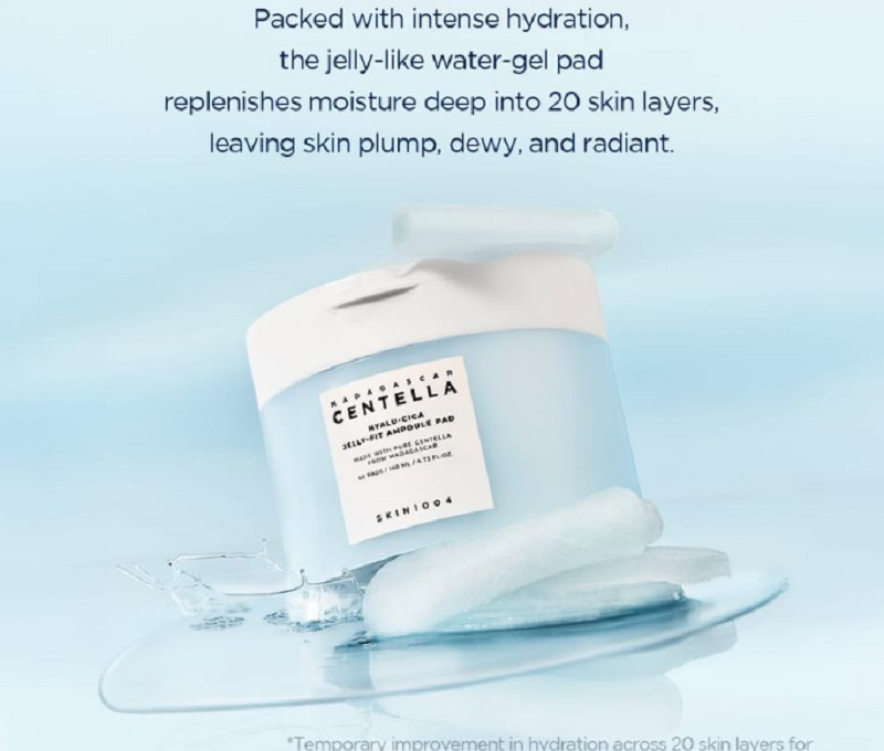 SKIN1004 - Centella Hylu-Cica Jelly-Fit Ampoule - Pads Hidratantes - 60 pzs - Imagen 4