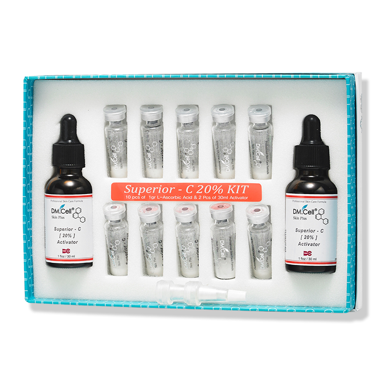 DM.CELL - Superior - C 20% Kit Profesional Antioxidante - 8 Ampollas + Activador