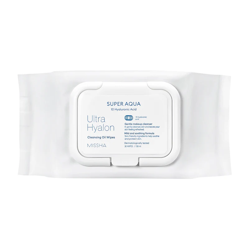 MISSHA - Super Aqua Ultra Cleansing Oil Wipes - Toallitas desmaquillantes 30 pzs