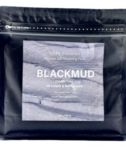 LINDSAY - Glucose Gel Modeling Pack - Black Mud Charcoal - Mascarilla Hidroplástica Facial 400g