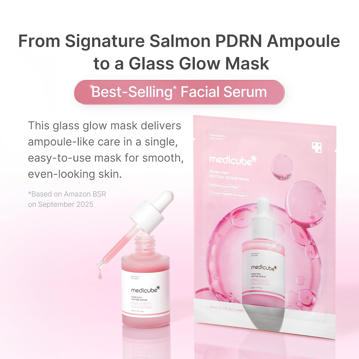 MEDICUBE PDRN Pink Peptide Mask - Caja Mascarillas x 10 pzs - Imagen 5