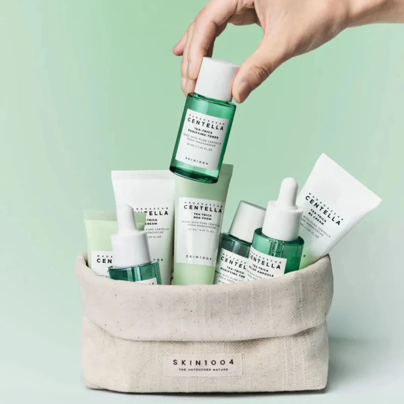SKIN1004 Centella Tea Trica Travel Kit - Mini Tallas x 4 pzs - Imagen 4