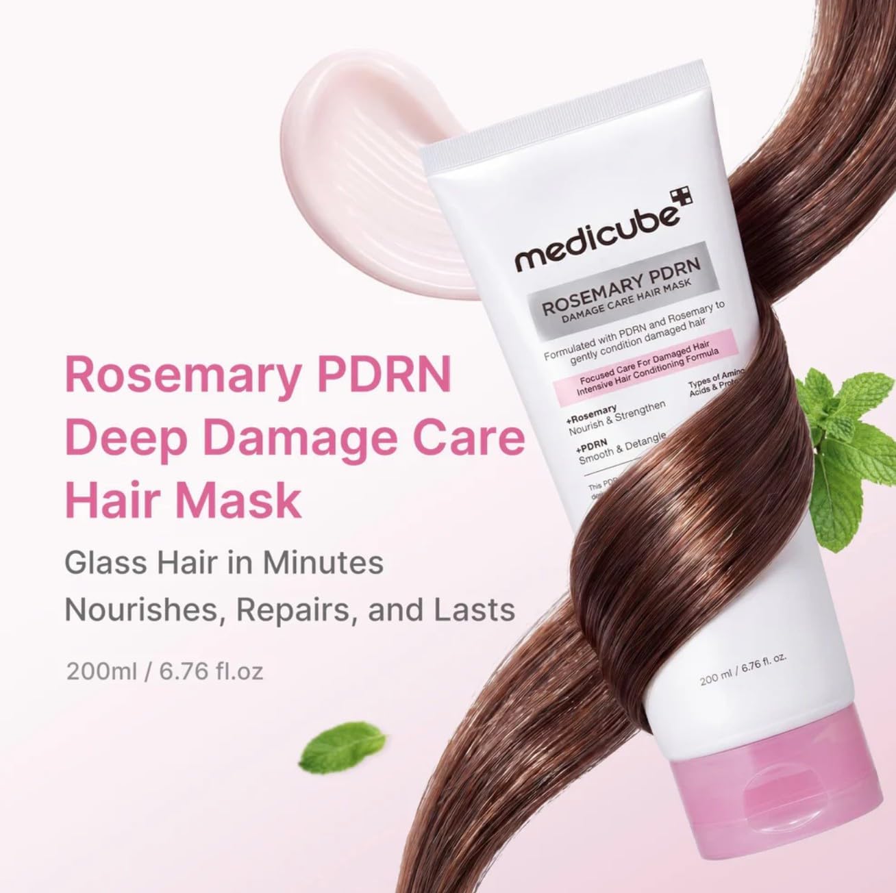 MEDICUBE Rosemary PDRN Damage Care Hair Mask - Mascarilla Capilar 200ml - Imagen 3