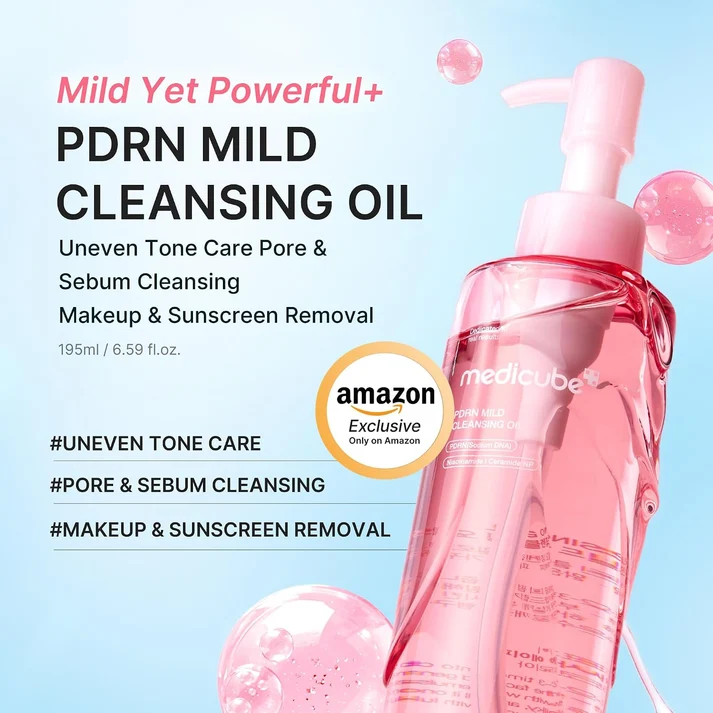 MEDICUBE PDRN Mild Cleansing Oil - Aceite de Limpieza Desmaquillante 195ml - Imagen 2