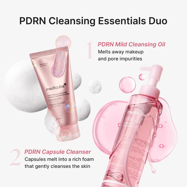 MEDICUBE PDRN Mild Cleansing Oil - Aceite de Limpieza Desmaquillante 195ml - Imagen 4