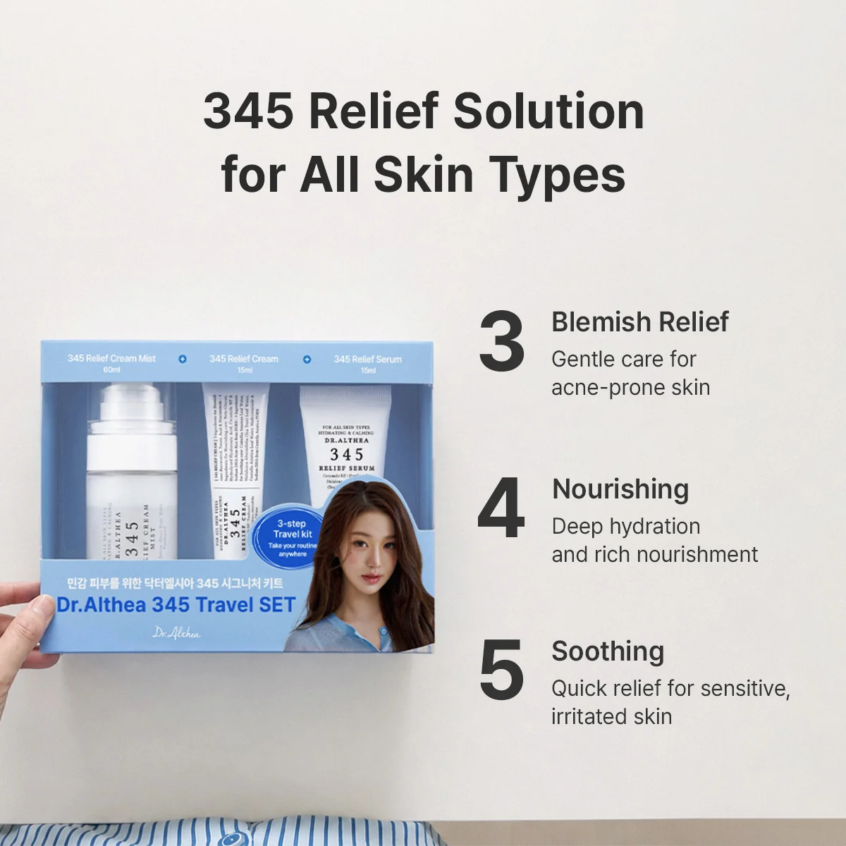 DR.ALTHEA 345 Travel Size Kit - Mist + Serum + Crema - 3 Pzs - Imagen 3