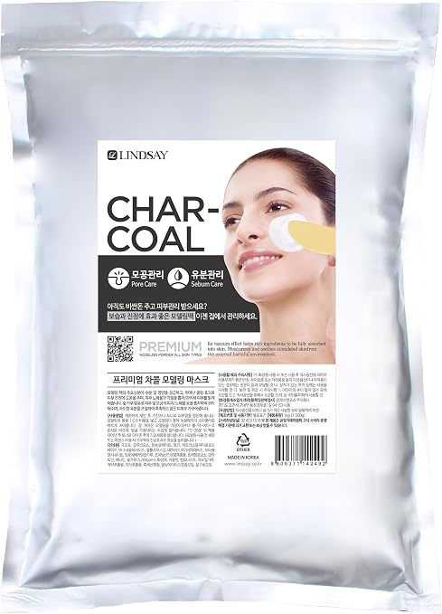 LINDSAY Glucose Gel Modeling Pack Black Mud Charcoal - Mascarilla Hidroplástica Facial 1 kilo