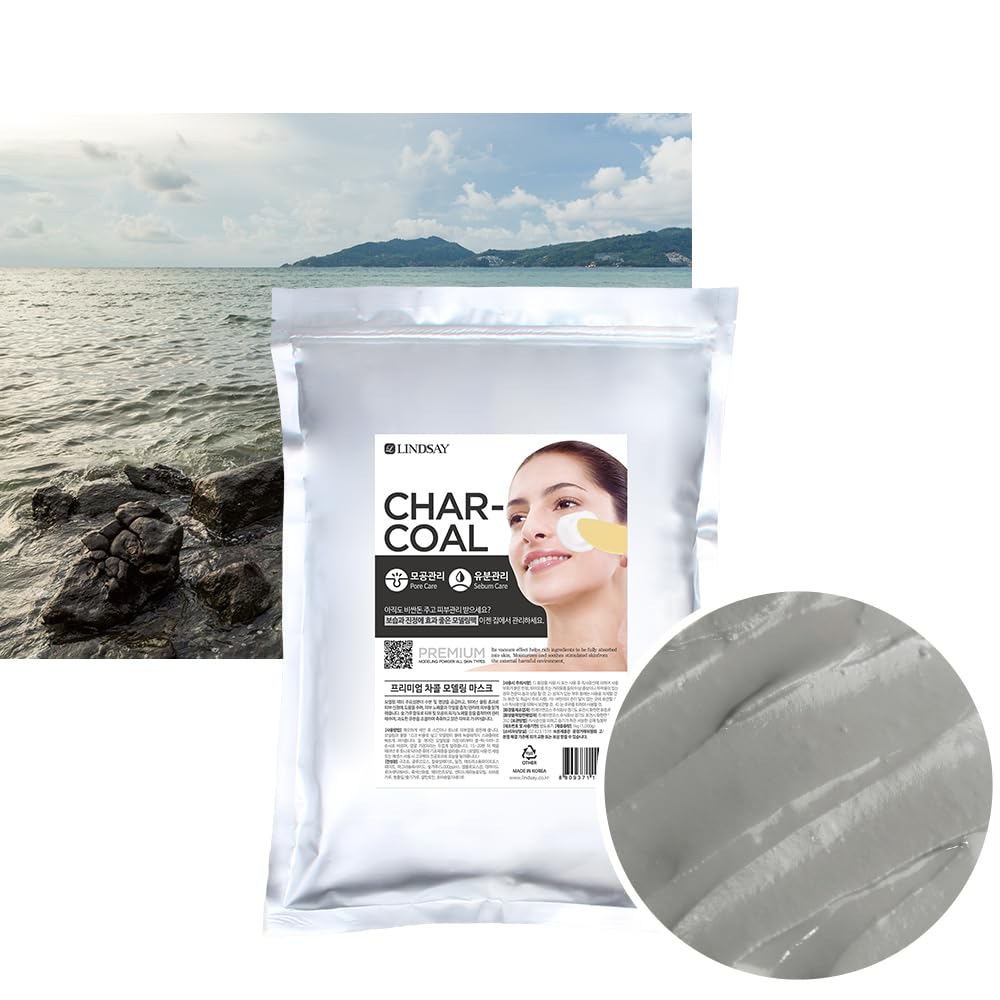 LINDSAY Glucose Gel Modeling Pack Black Mud Charcoal - Mascarilla Hidroplástica Facial 1 kilo - Imagen 2