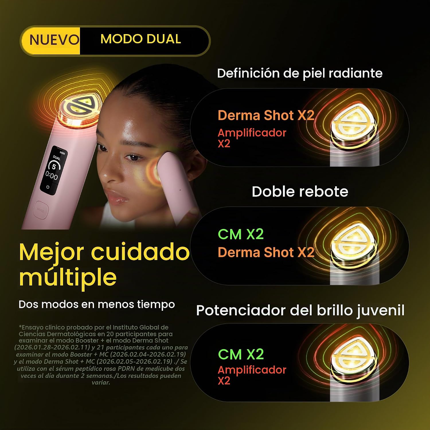MEDICUBE AGE-R Booster Pro X2 Rosado - Dispositivo Estético - Imagen 4