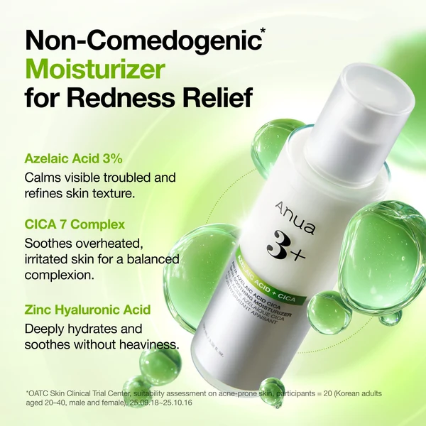 ANUA Azelaic Acid CICA Skin Soothing Moisturizer - Loción Crema 100ml - Imagen 4