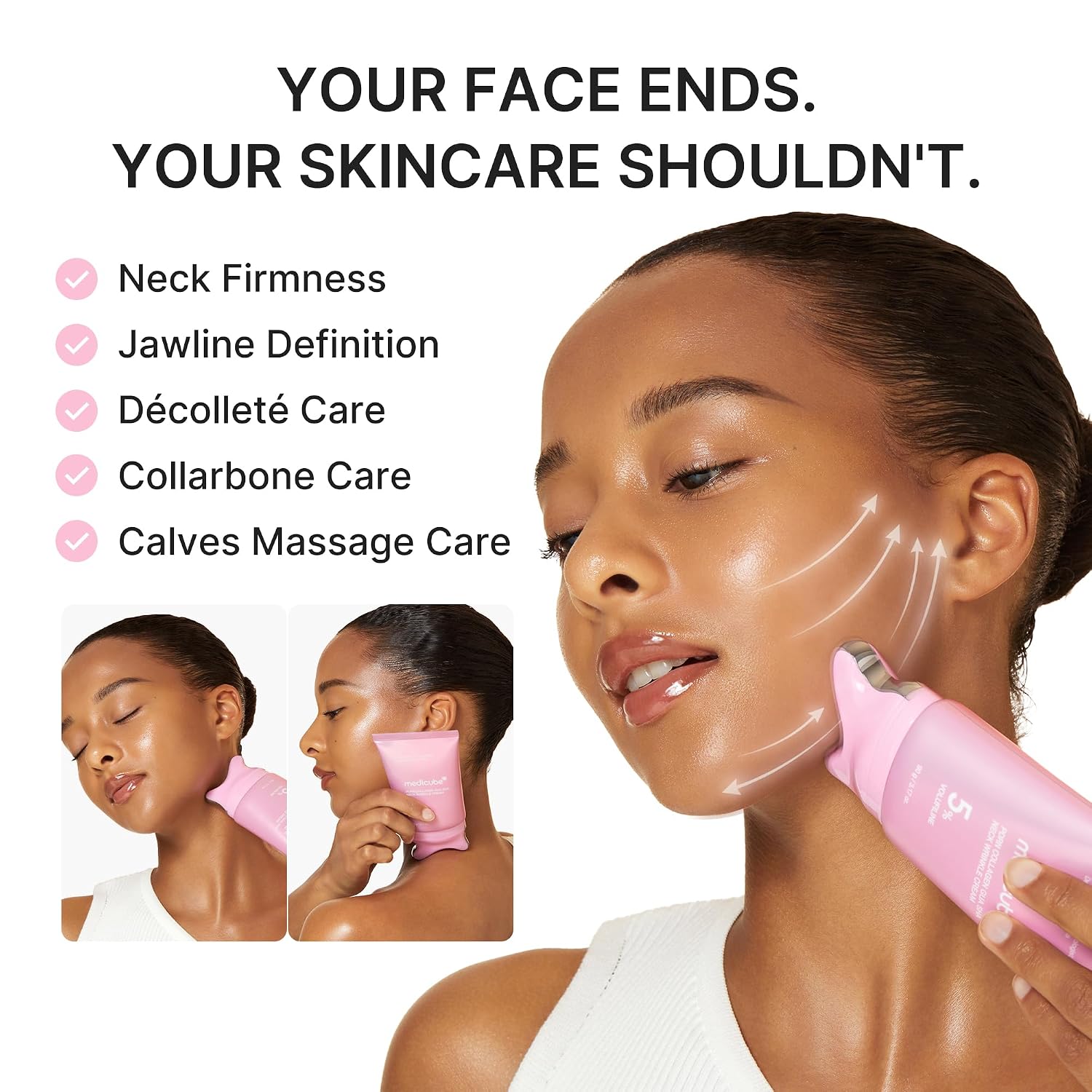 MEDICUBE PDRN Collagen Gua Sha Neck - Crema Reafirmante - Imagen 7