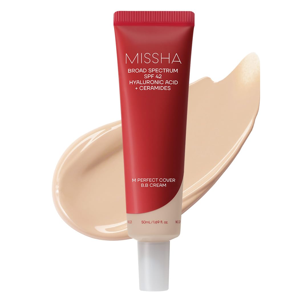 MISSHA M Perfect Cover BB Cream - Base de Maquillaje #21 Light Beige